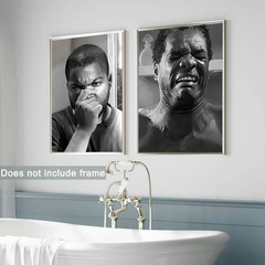 Funny Friday Bathroom Wall Art Canvas Black and White Wall Art Toilet Humor A…