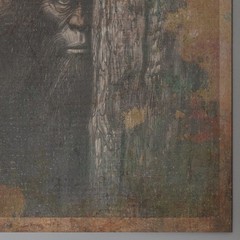 Vintage BIGFOOT FOREST Wall Art, Sasquatch Tree Decor, Cryptid Nature Art Poster