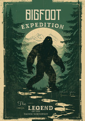 Bigfoot Wall Collage Poster Print