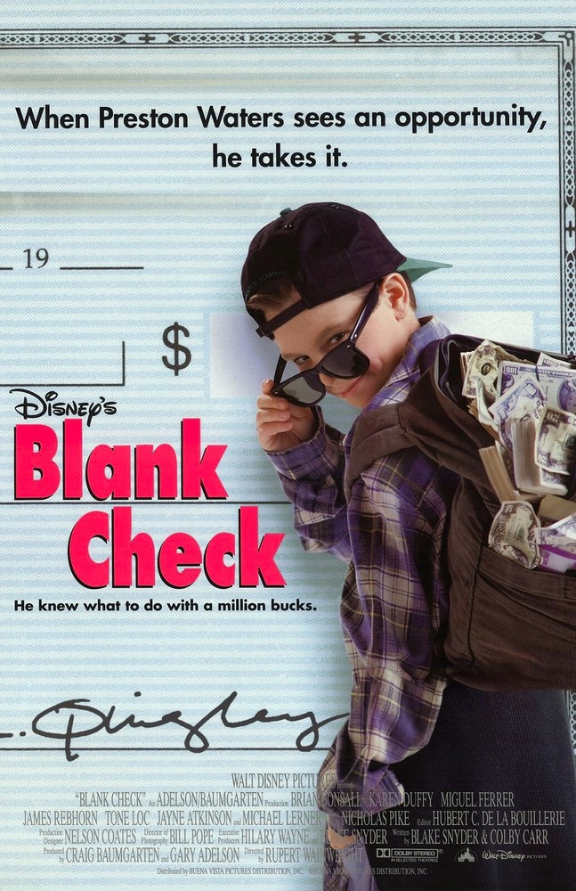 BB0626 Blank Check Film By Rupert Wainwright 1994 Movie Poster 11×17