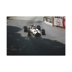 ART CANVAS PRINT-BRUCE MCLAREN, MCLAREN M2B F1 MONACO GP 1966 MATTE CANVAS #034