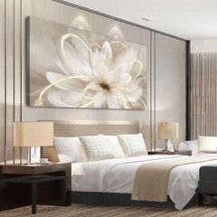 Large Painting Flower Canvas Wall Art for Living Room 30″x60″ Gold Wall Decor…