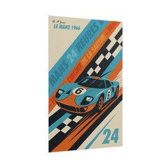 Ford GT40 Poster – Car Poster, Le Mans Racing, Vintage Motorsport Wall Art