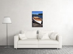 Wooden Boat On Shore Print Canvas Wall Art Home Decor – POSTER 20×30