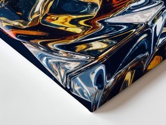 Crystal-clear Glass Tumbler Overflows With Amber Whiskey, Its Surface Wall Art