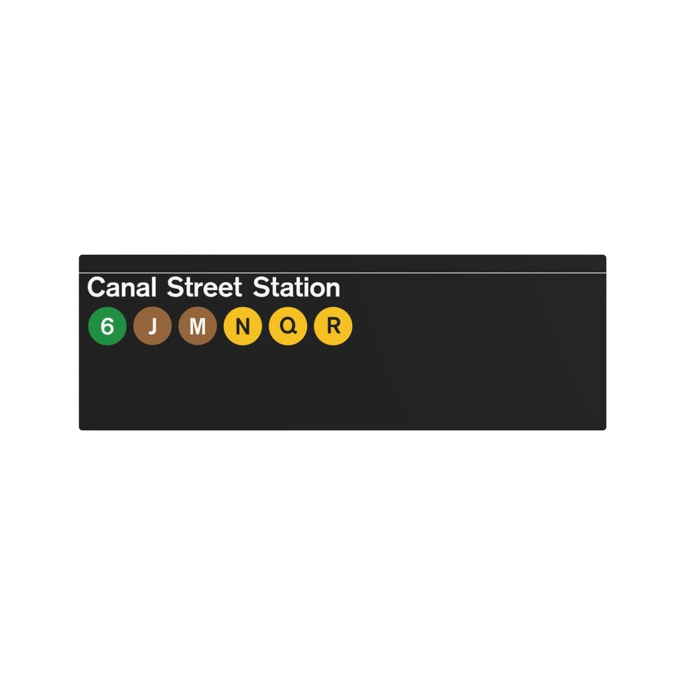 NYC Subway 1990s/2000s Canal Street (Standard) Metal Art Replica Sign