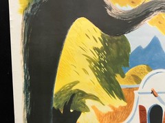 original c. 1950s SOUTH AFRICA Cape Town Winery 25×40 Travel Poster – Leon Dixon