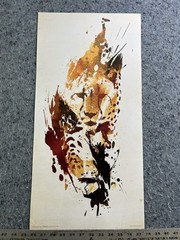 Cheetah Abstract Art Poster 12×24 Culturenik Robert Farkas Animal Print