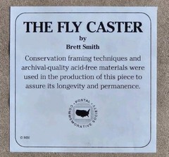 The Fly Caster Fishing Picture by Brett Smith, Beautiful Art, Fish Lure & Stamp