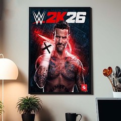 CM Punk WWE 2K26 Poster Cover Star Best In The World Wrestling Wall Art, NoFrame