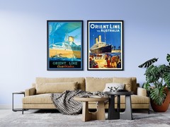 Australia, Travel Poster 1930s – Vintage Cruise Ship Wall Art, retro wall decor