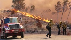California Wildfires 2025 Firetruck POSTER PICTURE PHOTO PRINT BANNER 13304