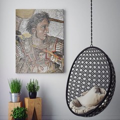 Alexander The Great Mosaic Ancient Greece Rome History Canvas Wall Art Print