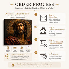 Jesus Crown of Thorns Canvas Wall Art Christian Religious Portrait Faith Home