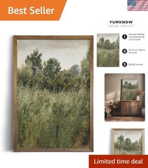 Rustic Farmhouse Wall Art Decor – 24×36 Large Unframed Rolled Canvas – Boho L…