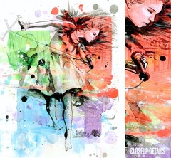 27W»x36H» DEE KAA ZHEE by LORA ZOMBIE – KARAOKE SINGER DANCER CHOICES of CANVAS