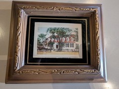 Raleigh Tavern Williamsburg VA Vintage Small Framed Print frame plastic 6″x7″