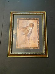 Home Interiors And Gifts Large Framed Cheetah Print 17 X 14 X 1 Made in USA