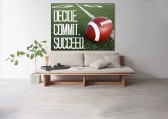 Decide Commit Succeed Canvas Print Set Ready To Hang Motivational Quote Wall Art