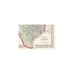 Historic State Map – Texas – Mitchell 1874 – Vintage Wall Art