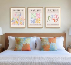 3Pcs Matisse Canvas Wall Art Abstract Botanical Posters Dance Cut-Outs Prints…