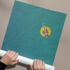 Retro Pool Float Poster Coastal Bathroom Wall Art Turquoise Water Summer Print
