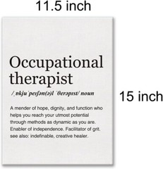 Occupational Therapist Canvas Print Decor Frameless 12X15 Hardware Included