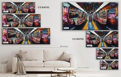 Subway Graffiti Canvas Panoramic Urban Street Art Extra Large Wall Decor