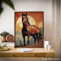 Horse Poster Art for Bedroom Horse Prints Wall Decor 11×14 Inches (Unframed)