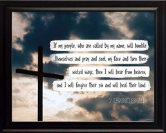 2 Chronicles 7:14 Christian Poster Print Picture or Framed Wall Art Bible Verse