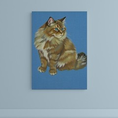 Abstract Ragdoll Cat Oil Painting Bedroom Home Decor Animals Canvas Painting