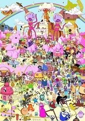 ADVENTURE TIME JAKE FINN AND ALL THE CHARACTERS WALL PRINT PREMIUM POSTER