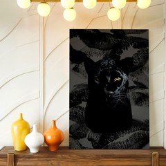Wall Art Black Panther Portrait Print Dark Animal Canvas Gothic Home Decor Room
