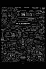 Great Awakening Solar Flash Map Poster Wall Art Conspiracy Theory Info Print