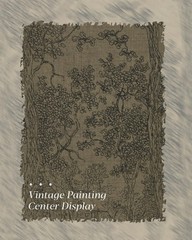 Gold Framed Canvas Wall Art, Antique Sketch Landscape Pictures Vintage Decor,