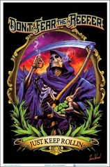 Don’t Fear the Reefer by Tom Wood Flocked Blacklight Poster – 23″ x 35″