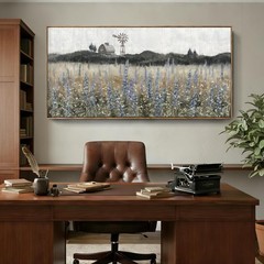 Rustic Farmhouse Lavender Field Wall Art 60″x30″