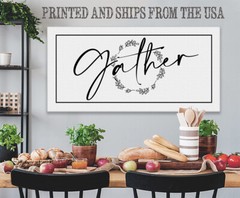 Gather – Large Black and White Canvas Wall Art – Stretched on a Heavy Wood Frame