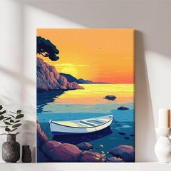 Framed Canvas Wall Art Print Modern Plant Wall Decor Ready to Hang Living Room