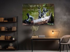 Banksy We’re All In The Same Boat – Canvas Ready To HangCanvas Print Home Decor