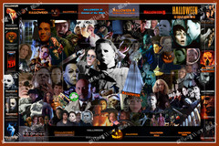 HALLOWEEN Movies Collage – 24″ x 36″ – MICHAEL MYERS Jamie Lee Curtis, Carpenter