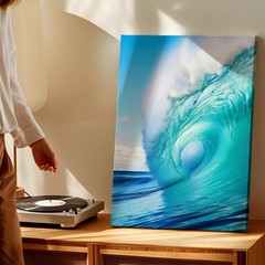 Wall Art Ocean Wave Canvas Print Turquoise Sea Coastal Beach Home Decor Poster