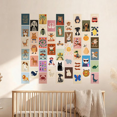 50Pcs Playroom Decor Funny Cartoon Animal Posters Toddler Boy Wall Decor Insp…