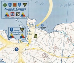 VIII Army Corps Unit Route Map Normandy – German-Czech Border Wall Art Print