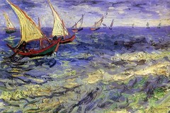 Vincent Van Gogh Boats at Sea Saintes Maries de la Mer Van Gogh Wall Art Impress