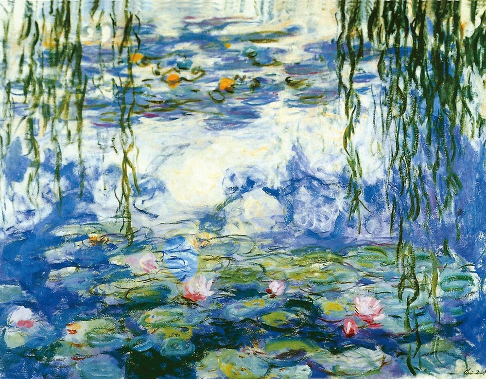 Claude Monet Canvas Wall Art Framed Art Print Water Lilies