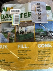 BAGSTER 3CUYD Dumpster in a Bag holds up to 3,300 lb, Green 1 Count (Pack of 1)