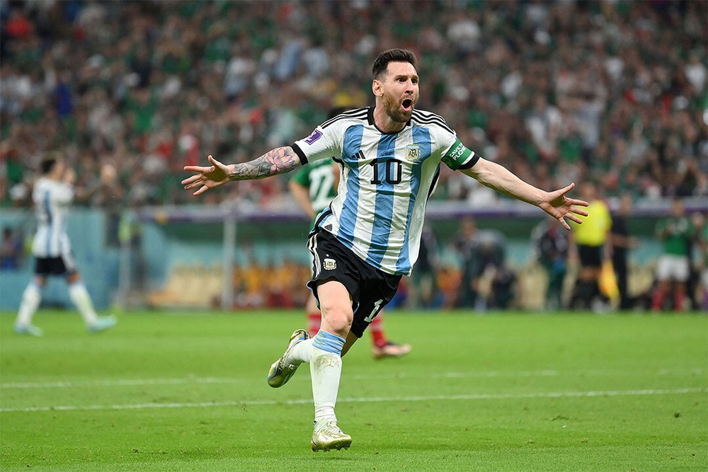 Goal Celebration Lionel Messi Argentina World Cup Fans Wall Art – POSTER 20″x30″