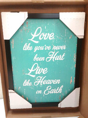 SpotColorArt B07951BLT5 Love Like You’ve Handcrafted Canvas Print 13″ x 17 Aqua