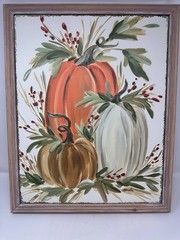 Harvest Pumpkin Patch Metal Wall Art, Fall Art, Halloween Art, NEW